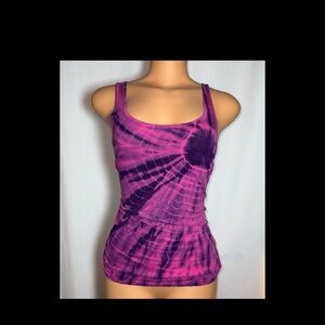 Tie-Dye Pink and Purple Women's Tank Top